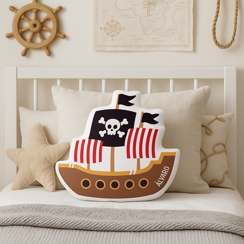 Personalized Pirate Shaped Pillow