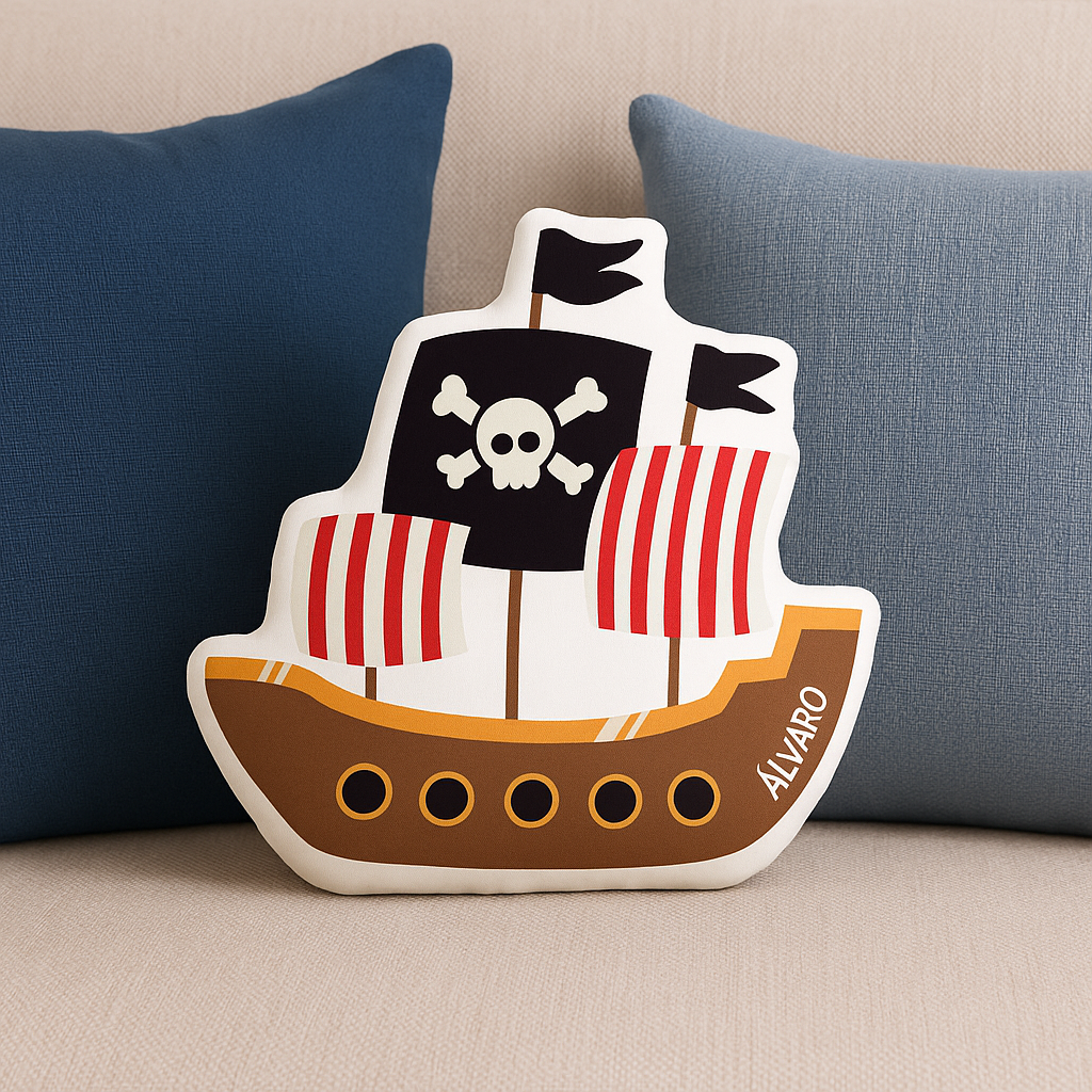 Personalized Pirate Shaped Pillow