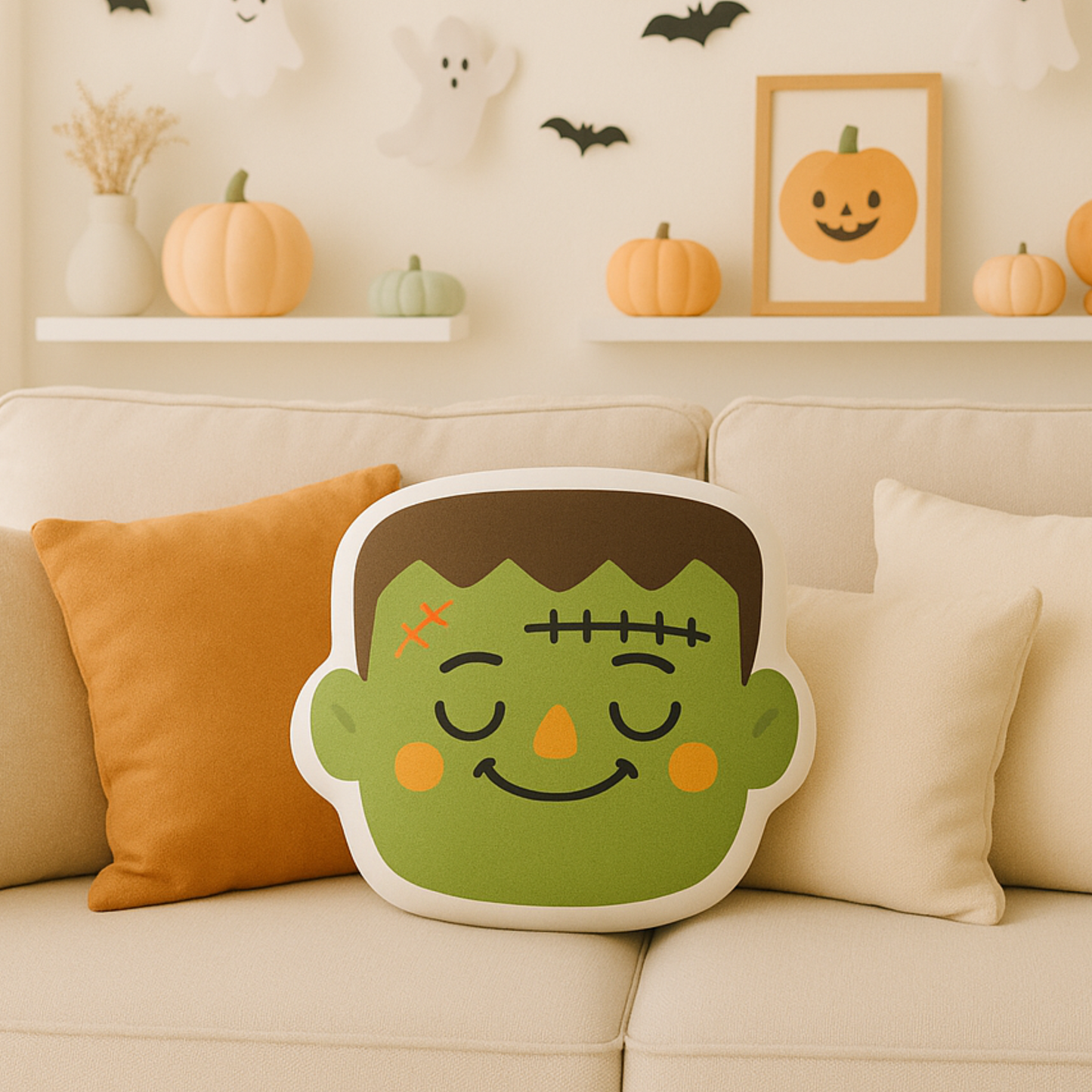 Cute Frankenstein Shaped Pillow