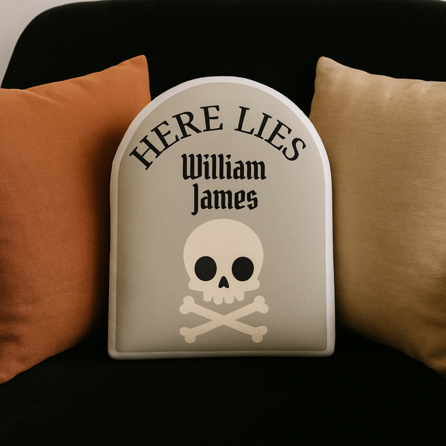 Personalized Modern Tombstone Shaped Pillow