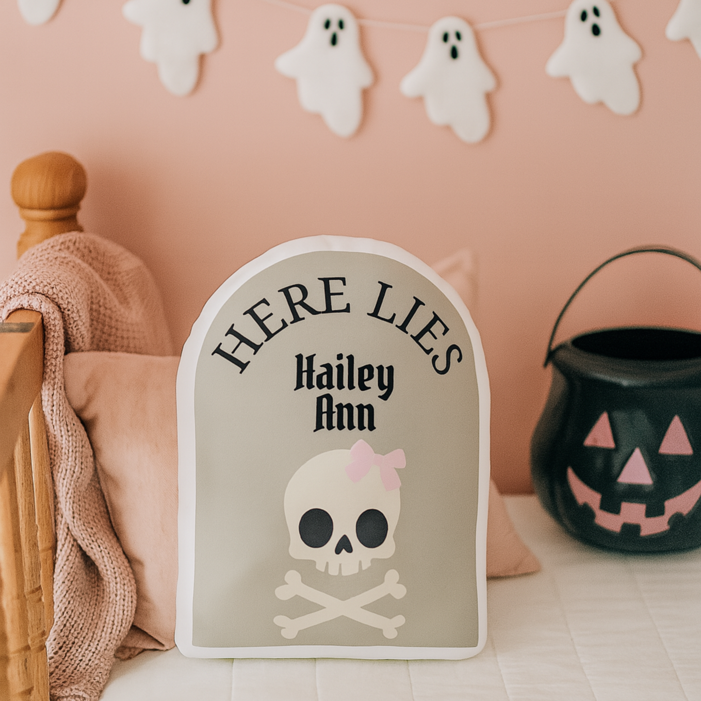 Personalized Modern Tombstone Shaped Pillow