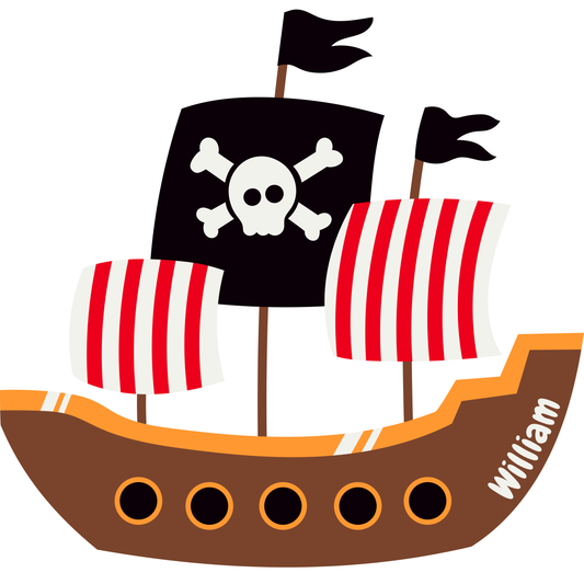 Personalized Pirate Shaped Pillow