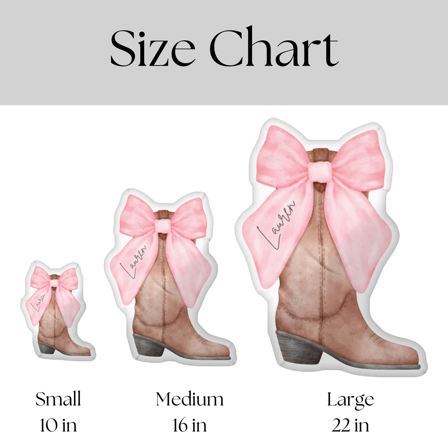 Personalized Cowgirl Boot Shaped Pillow