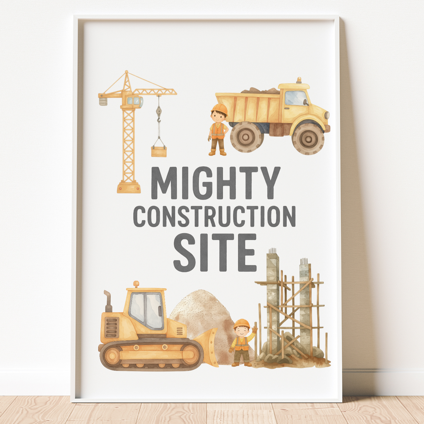 Free- Mighty Construction Site Digital Print
