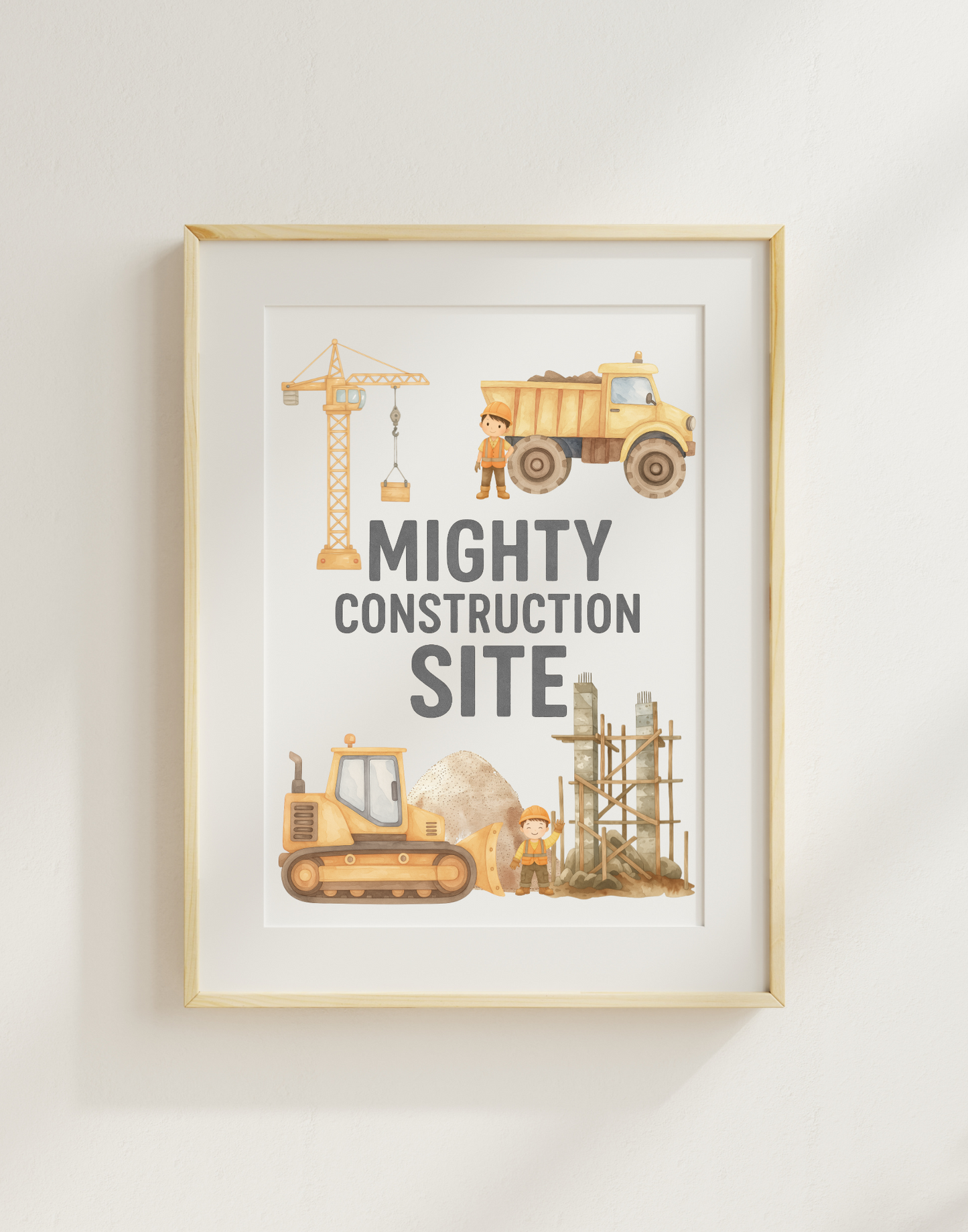 Free- Mighty Construction Site Digital Print