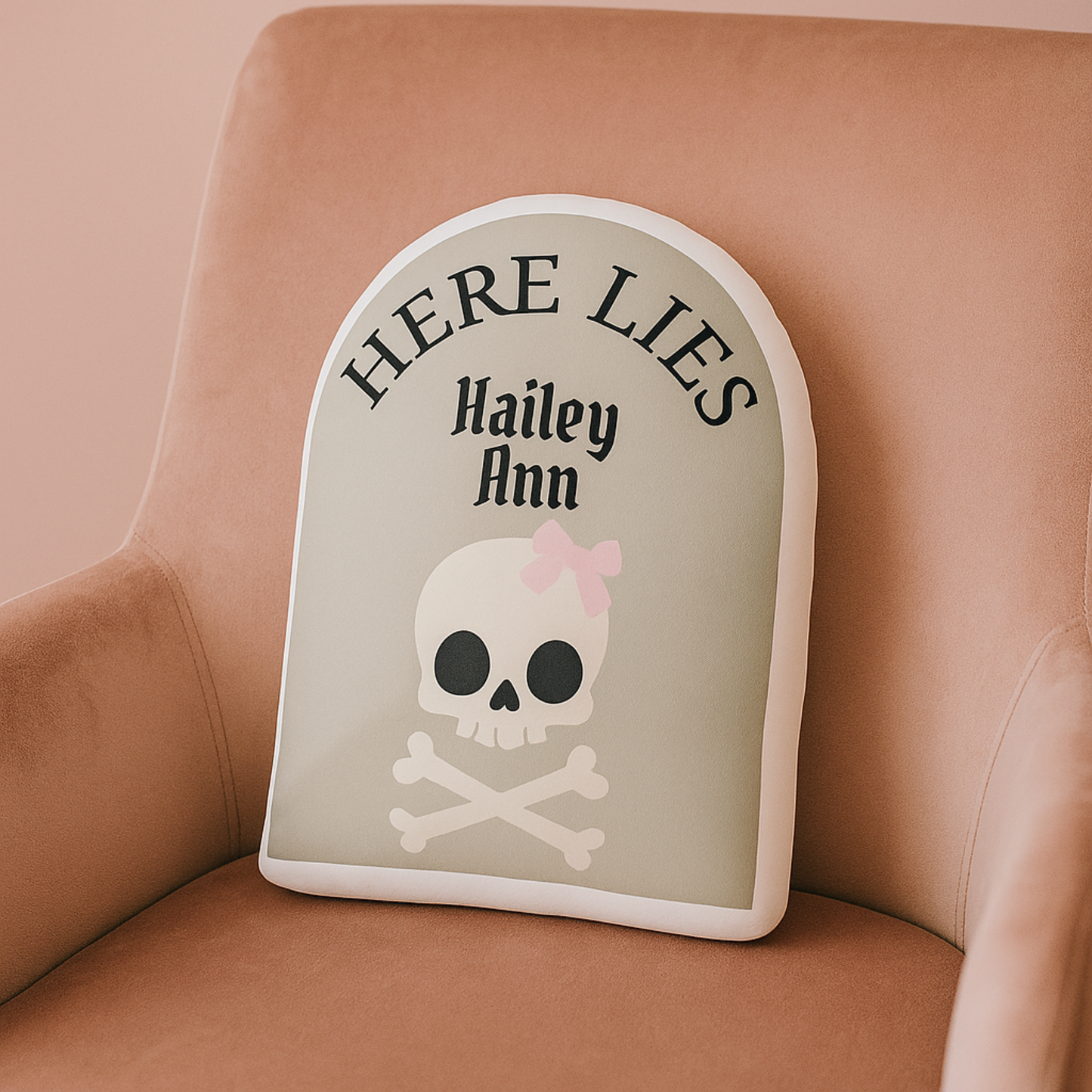 Personalized Modern Tombstone Shaped Pillow