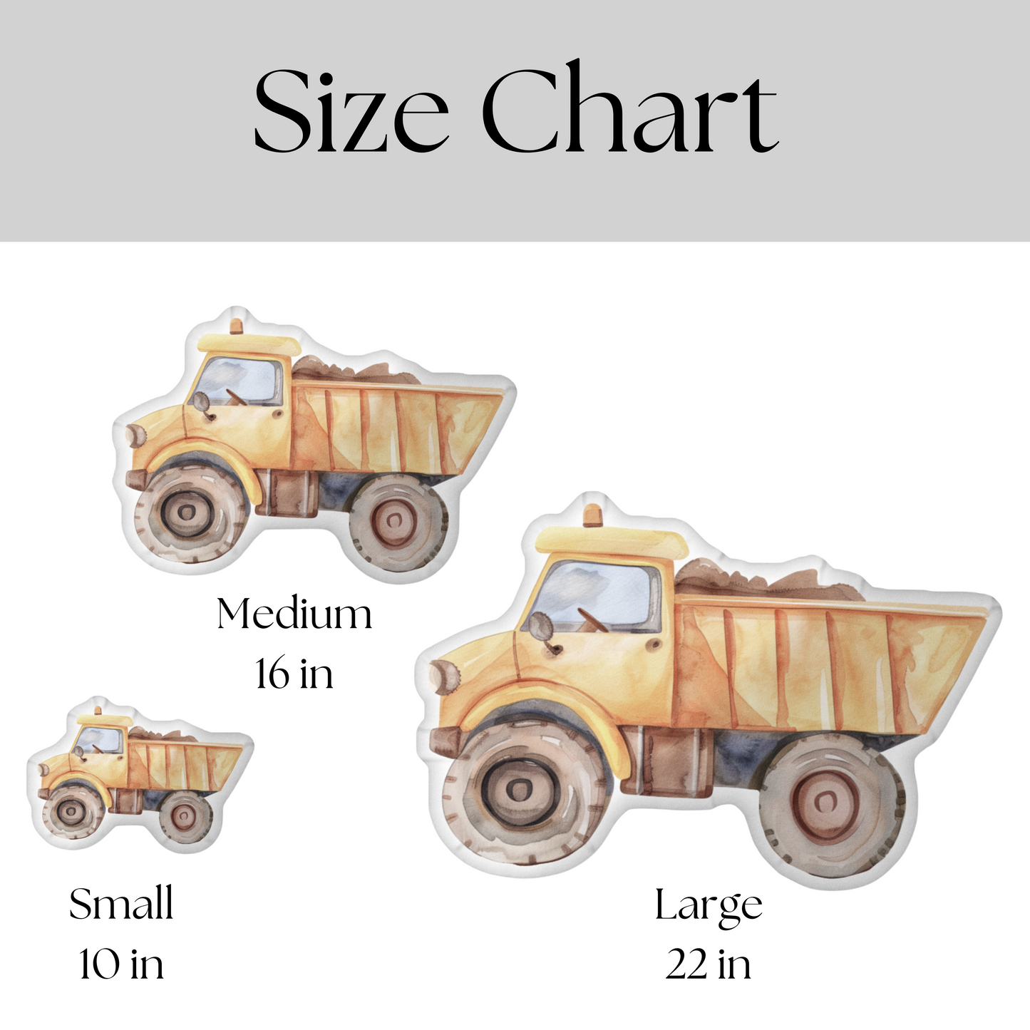 Dump Truck Shaped Pillow