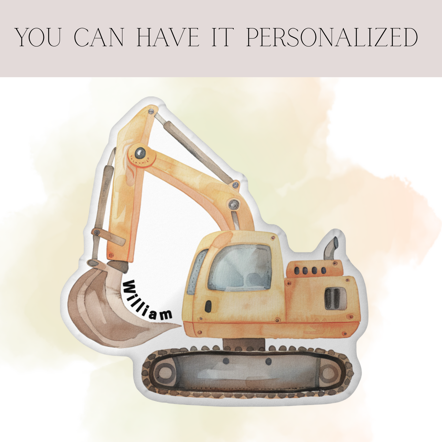 Excavator Shaped Pillow