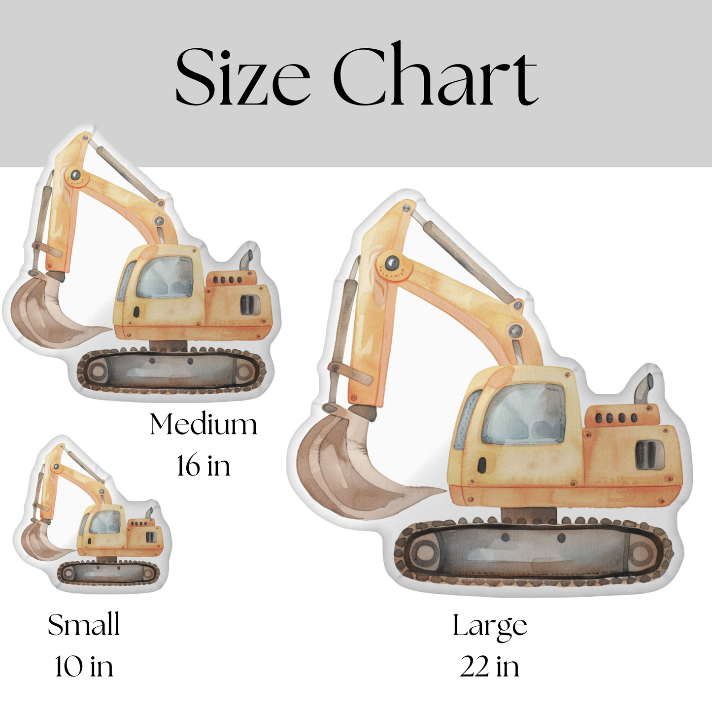 Excavator Shaped Pillow