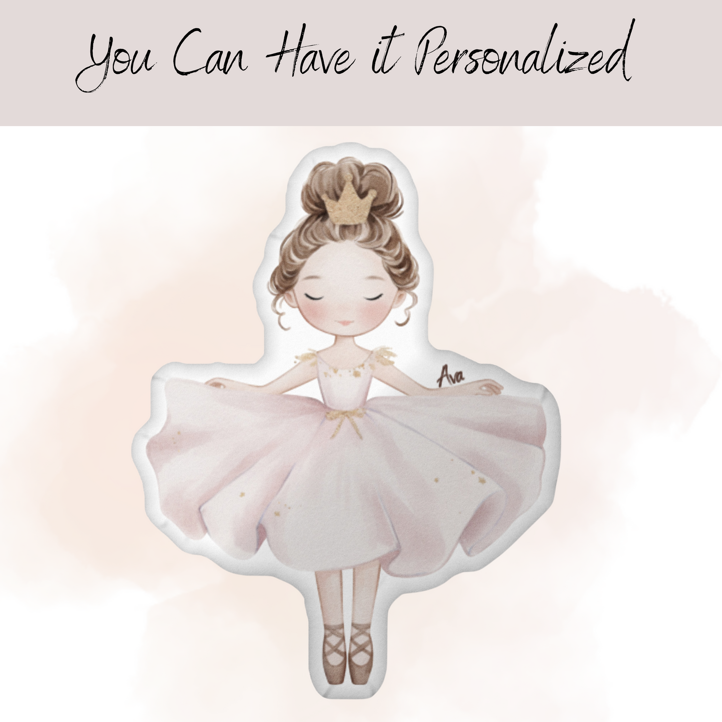 Ava Princess Ballerina Shaped Pillow