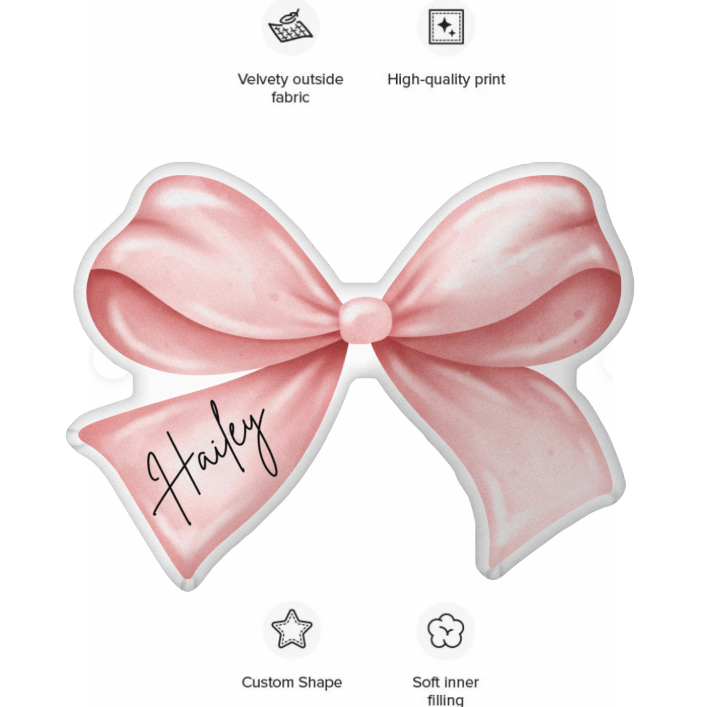 Personalized Coquette Shaped Pillow