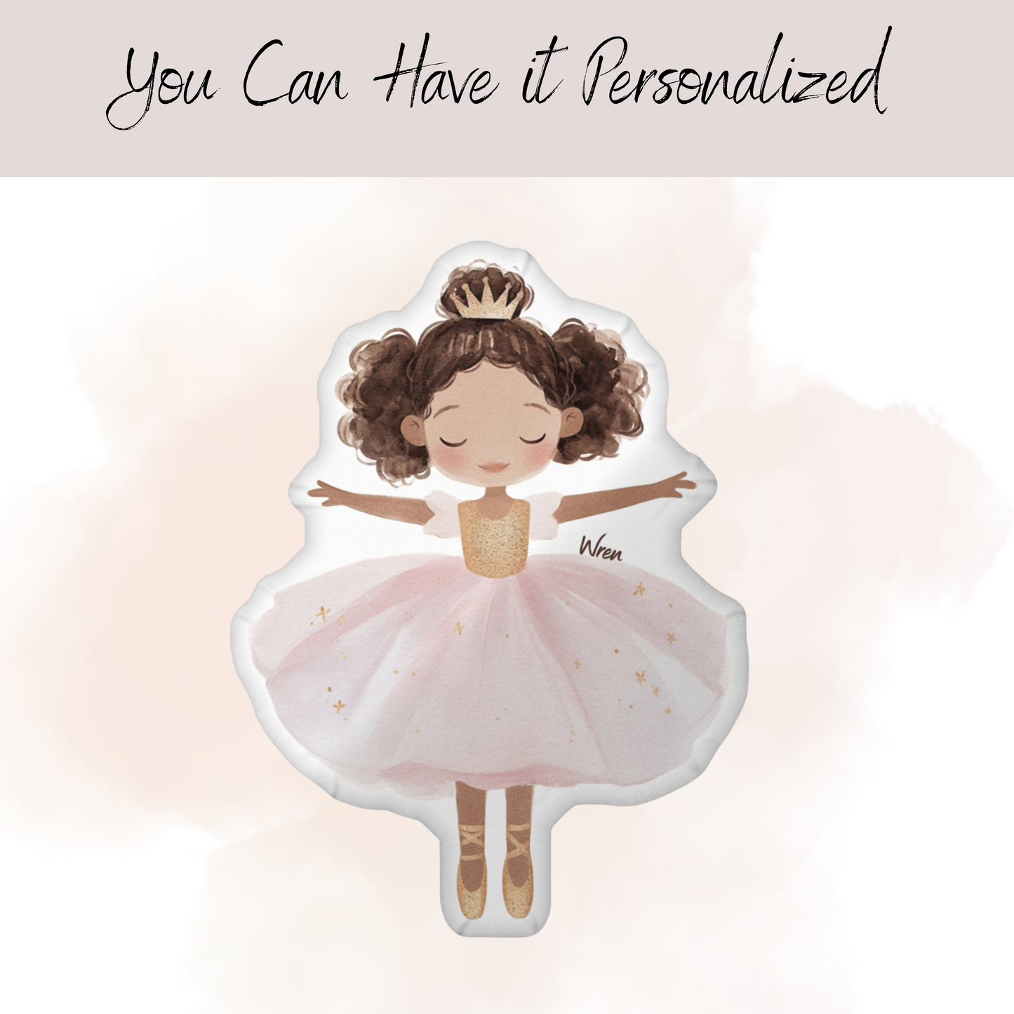 Wren Princess Ballerina Shaped Pillow