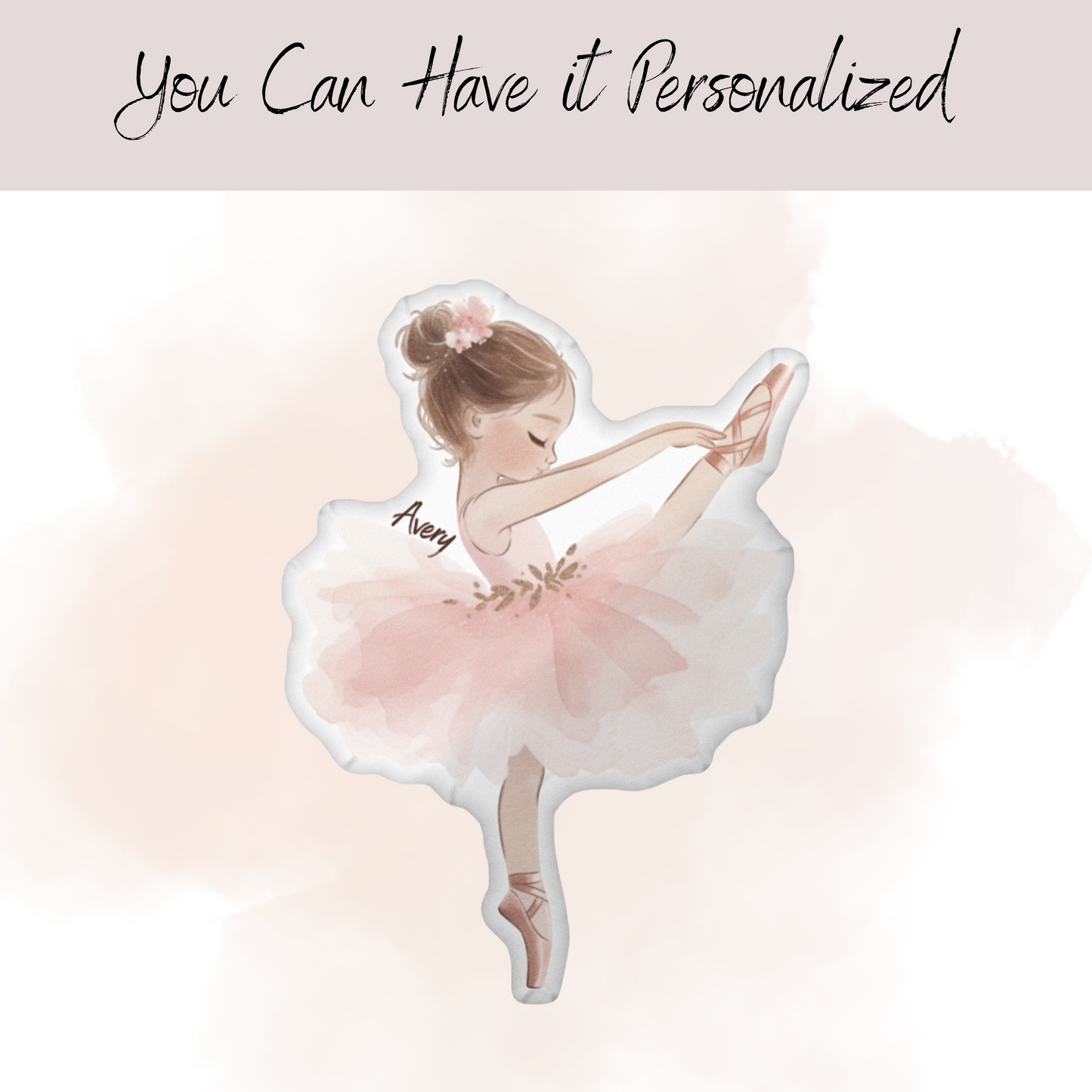 Avery Princess Ballerina Shaped Pillow