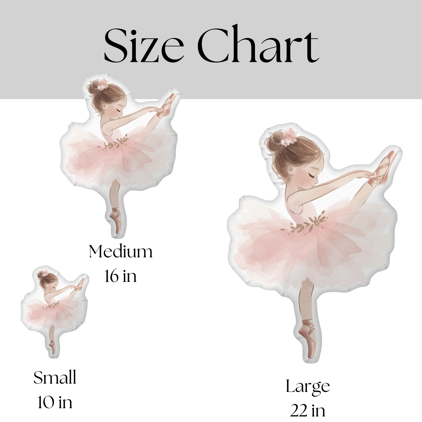 Avery Princess Ballerina Shaped Pillow