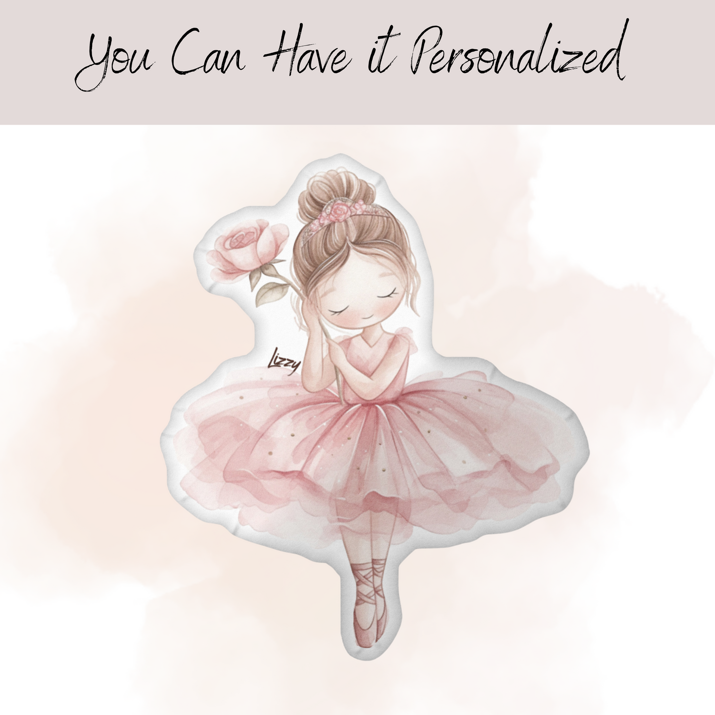 Lizzy Princess Ballerina Shaped Pillow