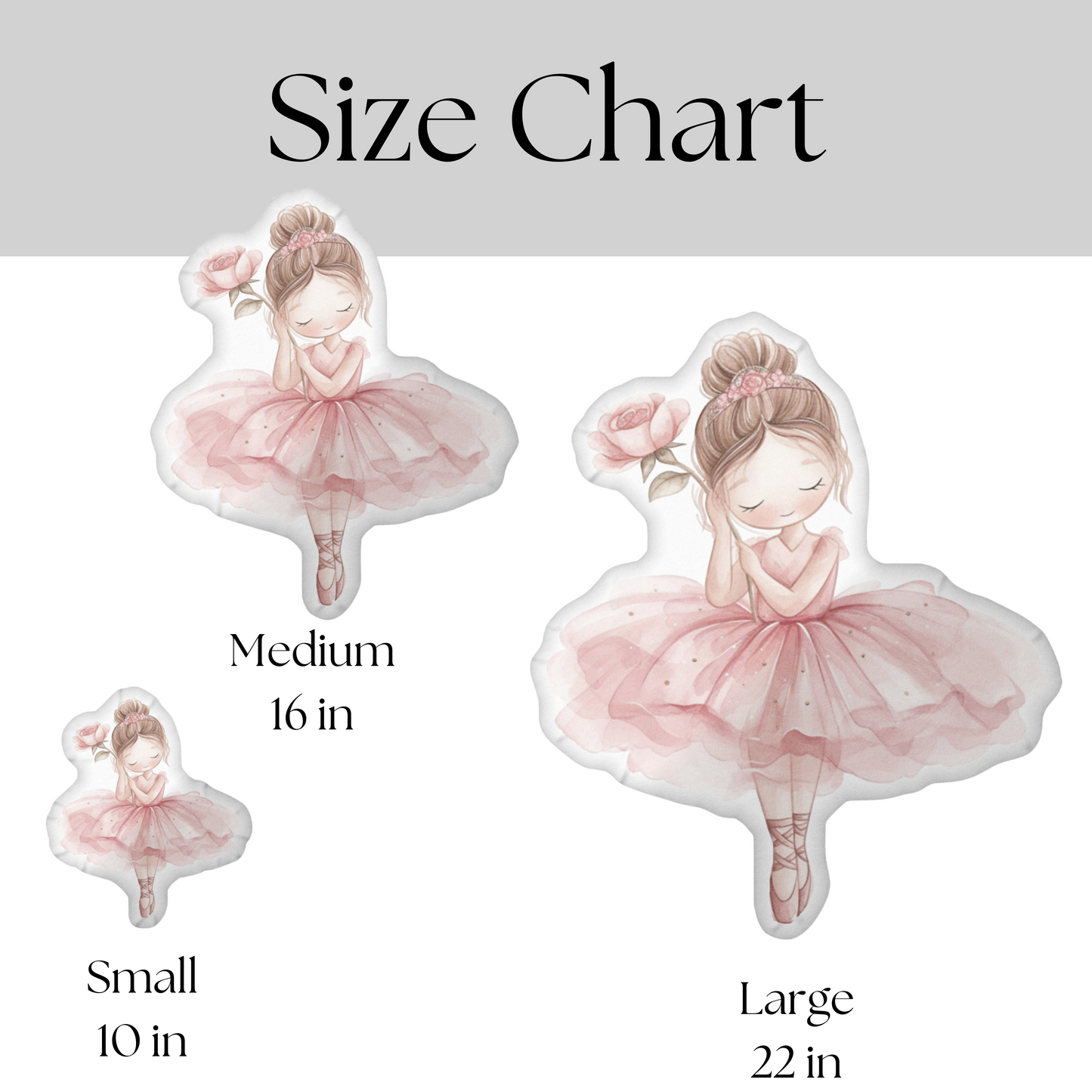 Lizzy Princess Ballerina Shaped Pillow