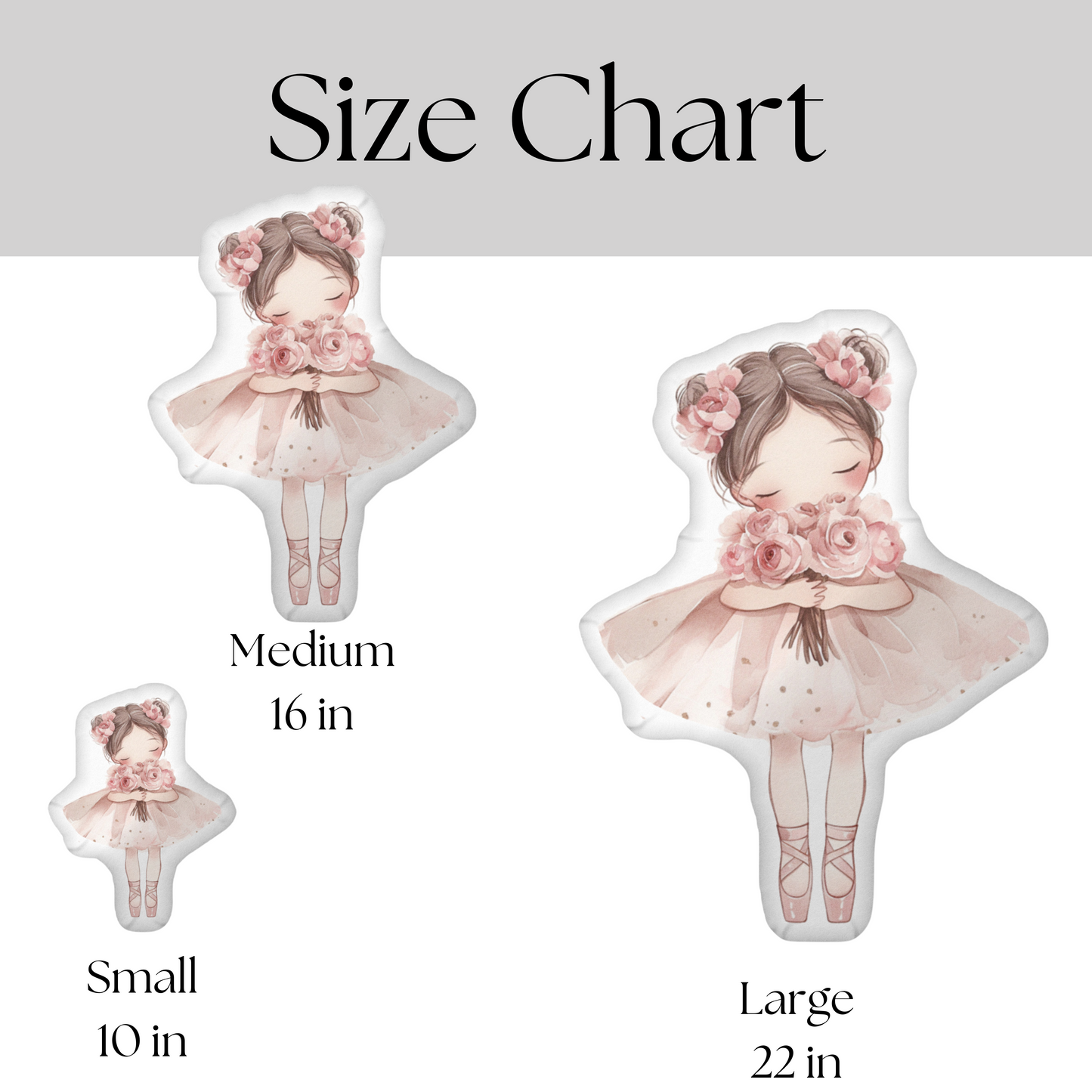 Natalie Princess Ballerina Shaped Pillow