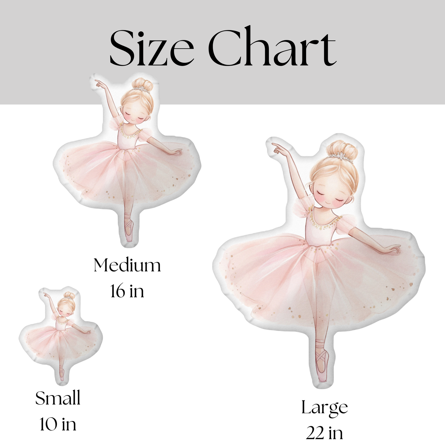 Lucy Princess Ballerina Shaped Pillow