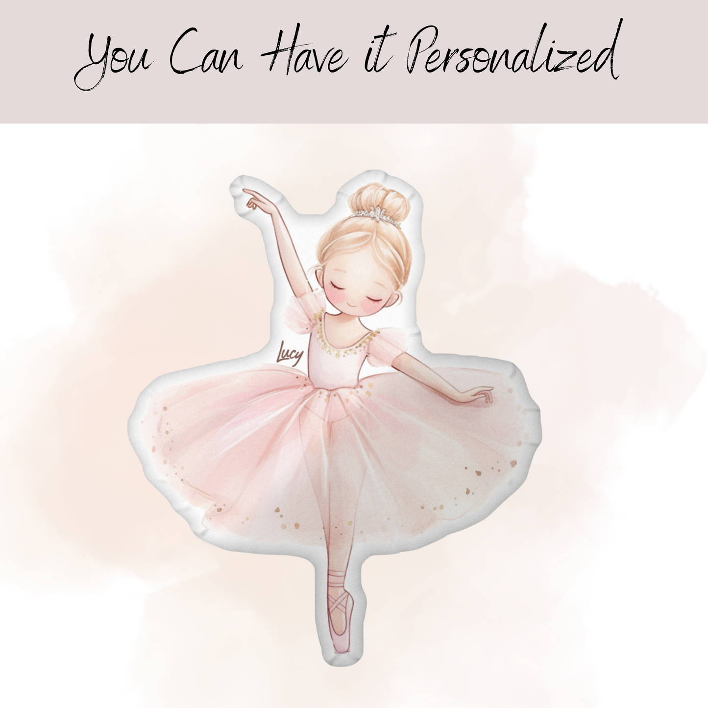 Lucy Princess Ballerina Shaped Pillow