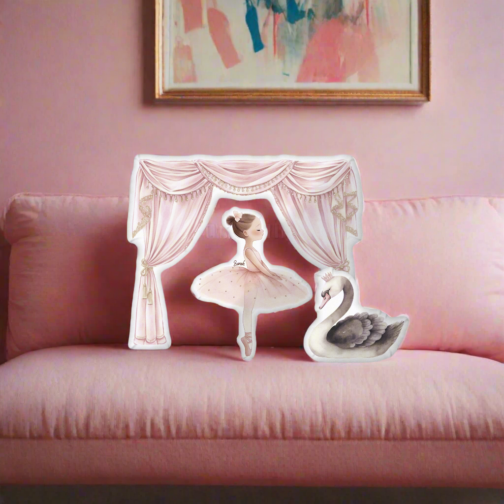 Black Swan Princess Shaped Pillow