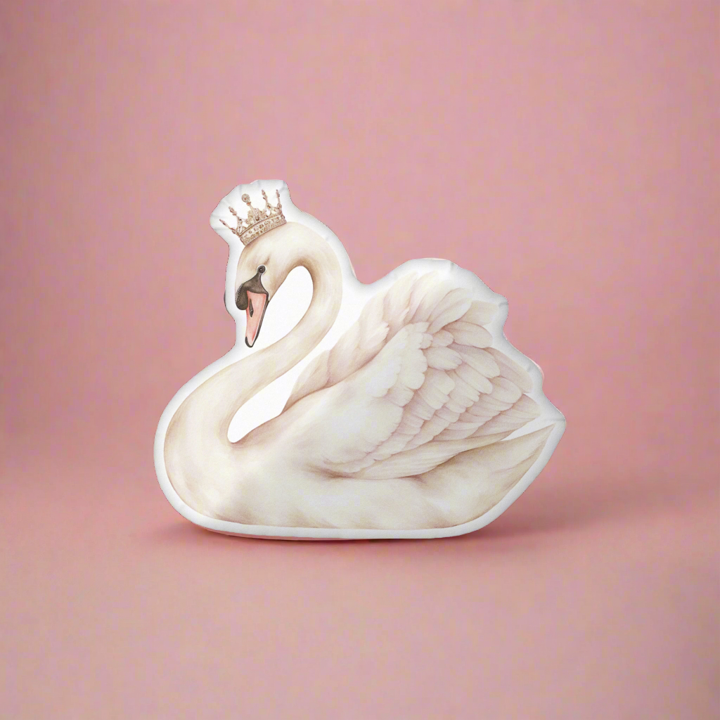 White Swan Princess Shaped Pillow