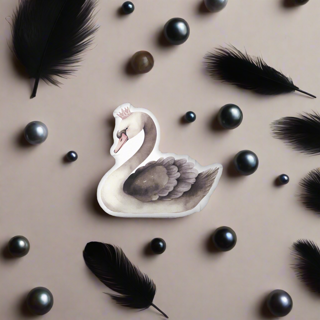 Black Swan Princess Shaped Pillow