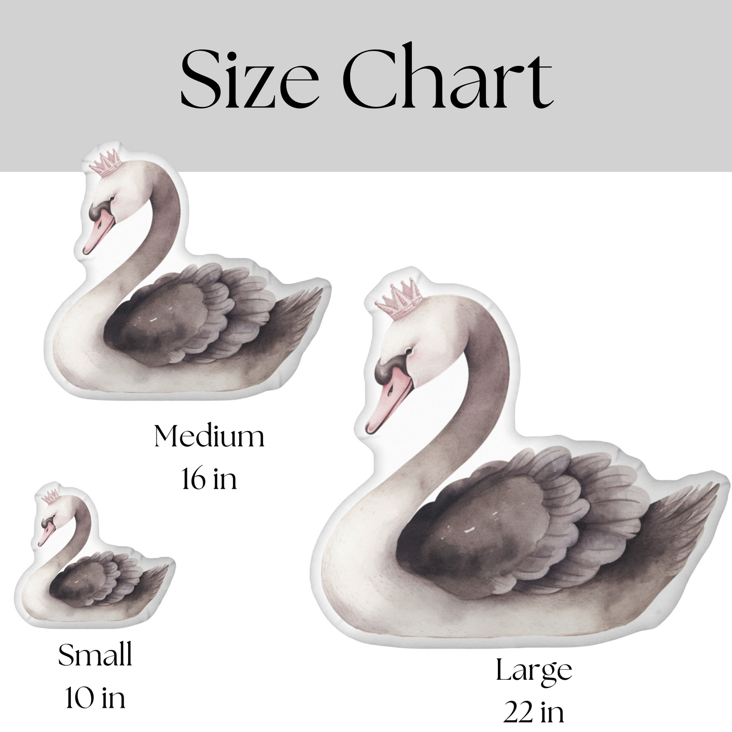 Black Swan Princess Shaped Pillow