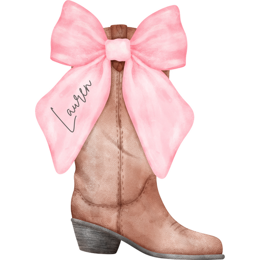 Personalized Cowgirl Boot Shaped Pillow