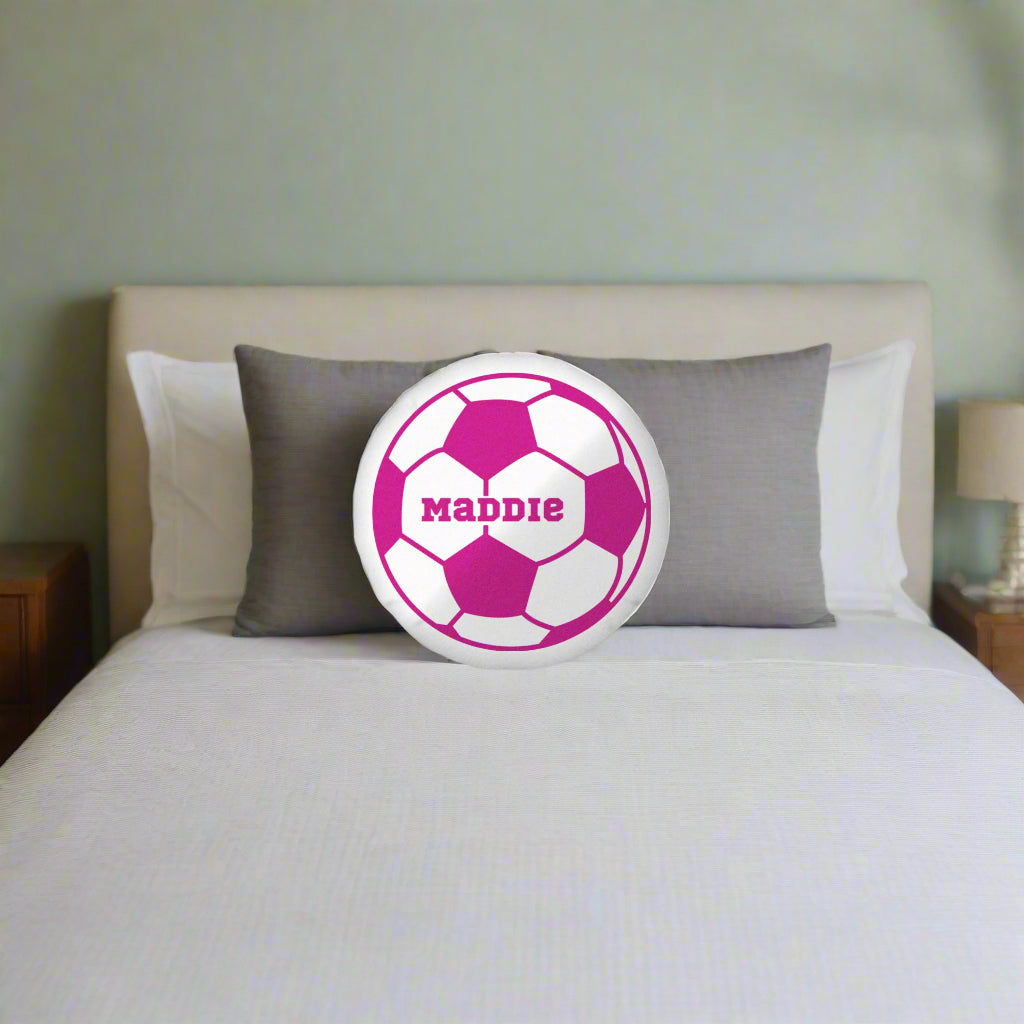 Personalized Soccer Ball Shaped Pillow