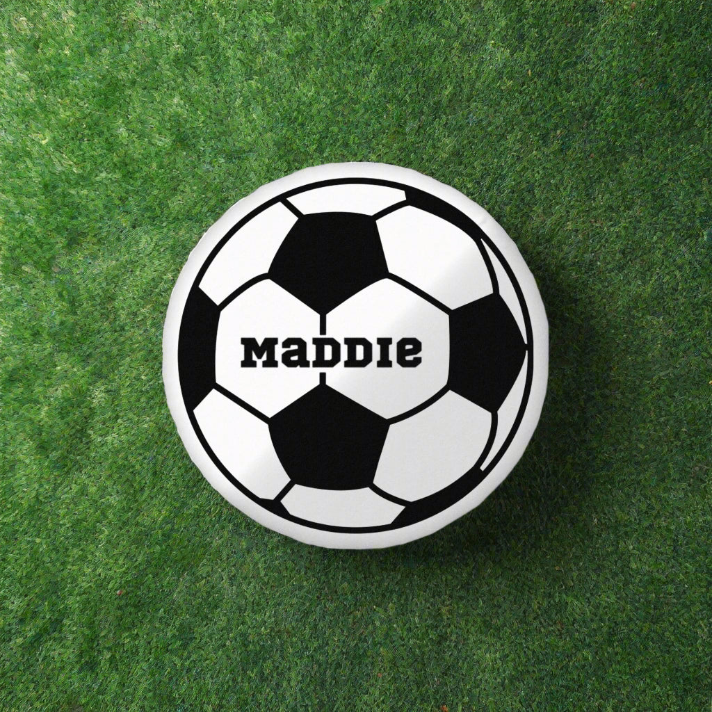 Personalized Soccer Ball Shaped Pillow
