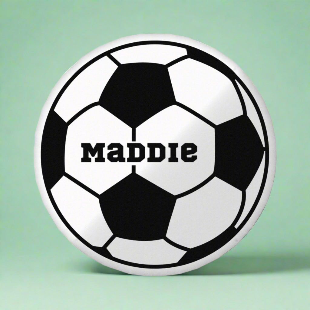 Personalized Soccer Ball Shaped Pillow