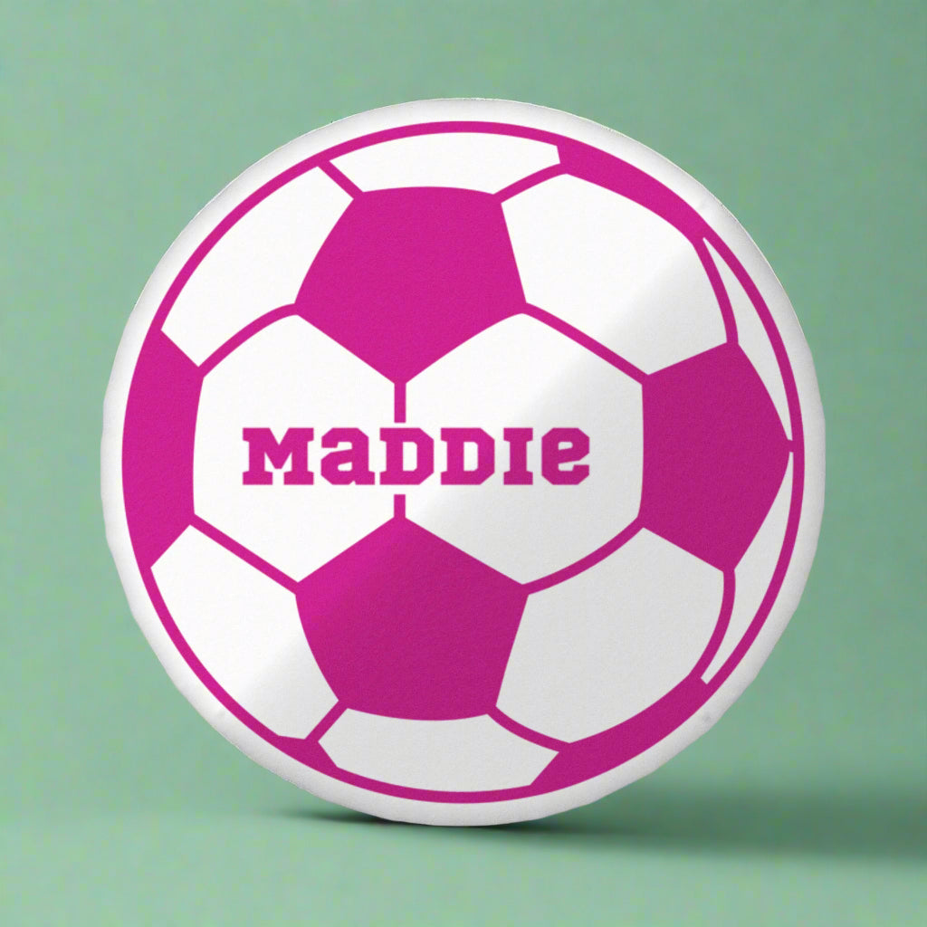 Personalized Soccer Ball Shaped Pillow