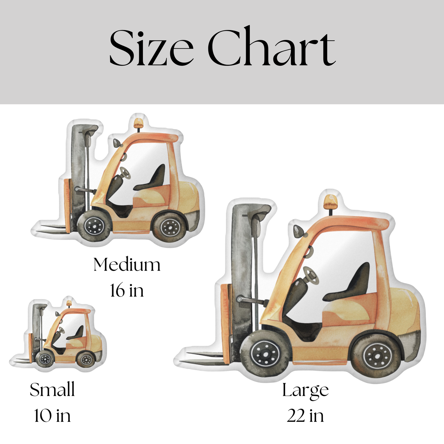 Fork Lift Shaped Pillow
