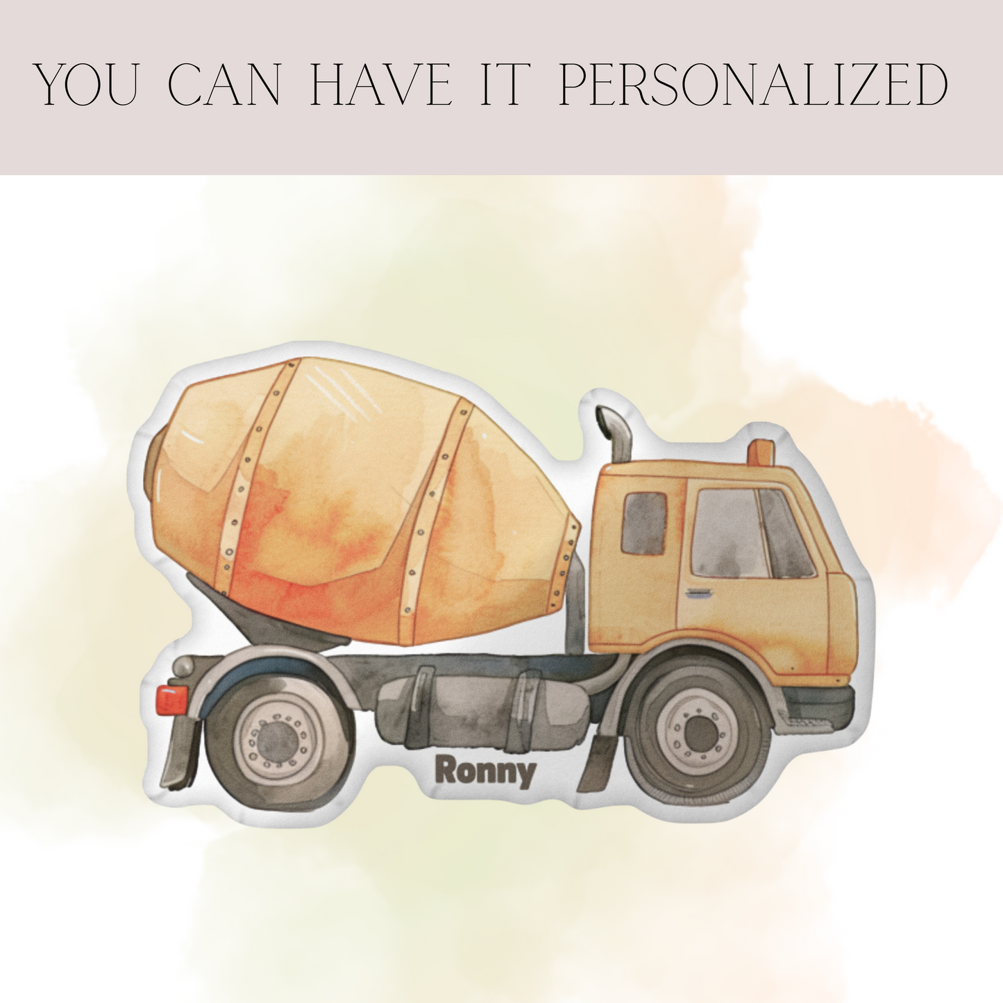 Cement Truck Shaped Pillow