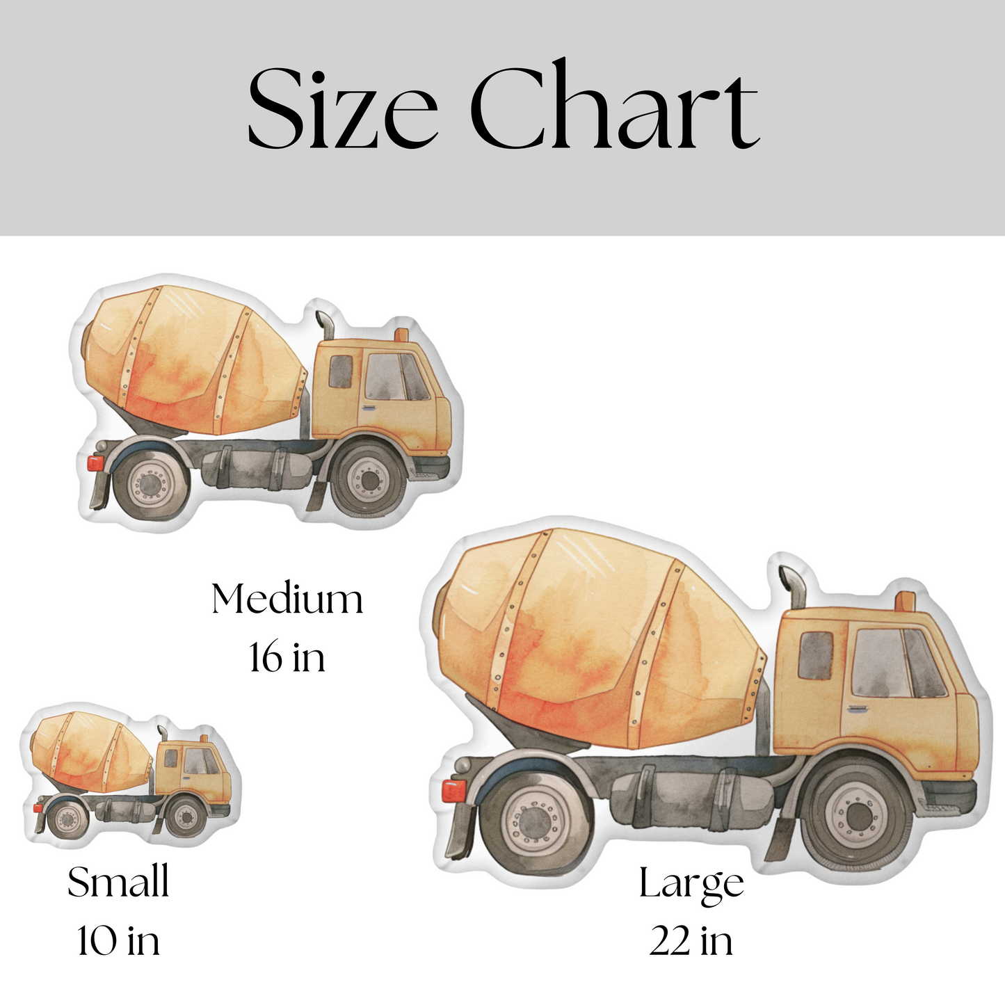Cement Truck Shaped Pillow