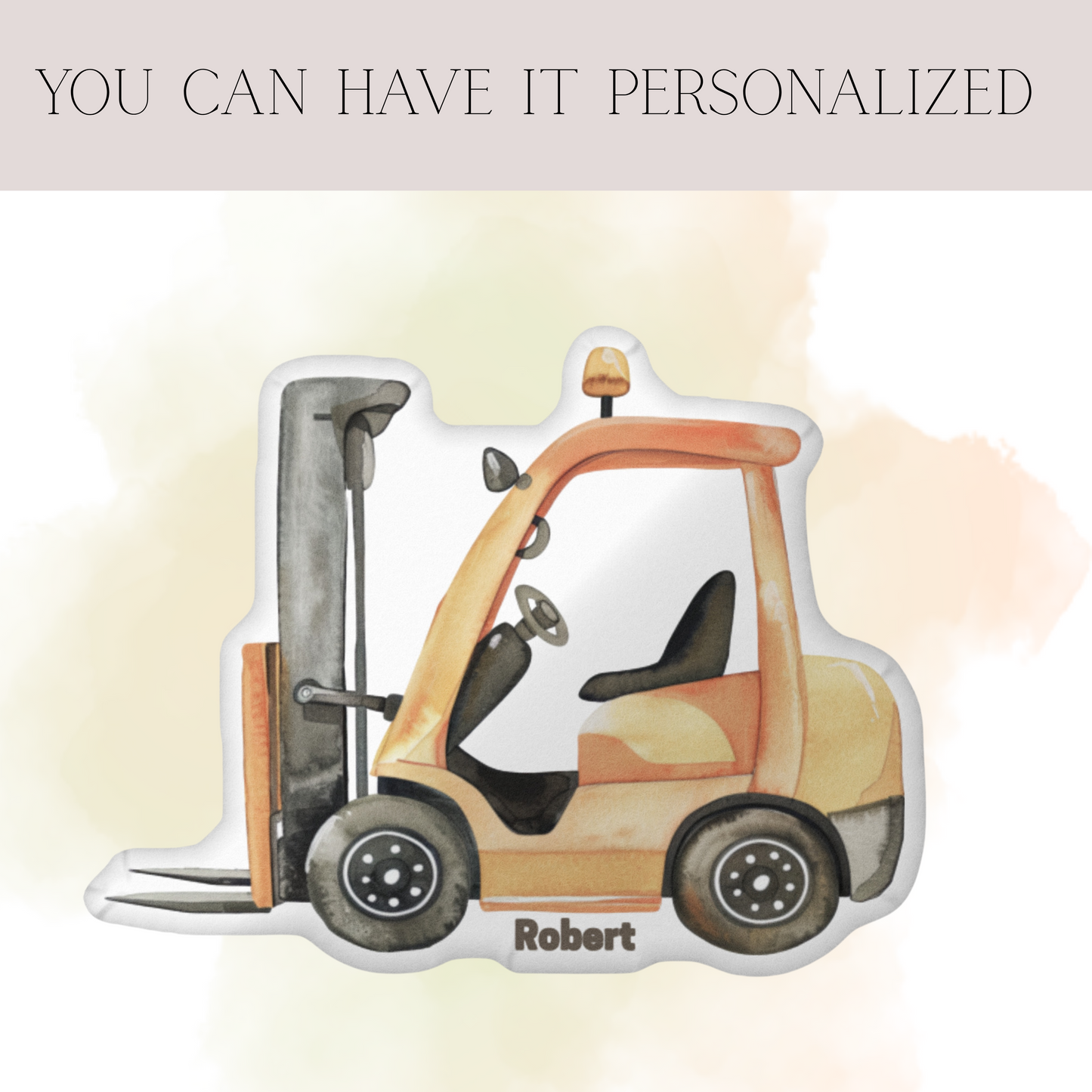 Fork Lift Shaped Pillow