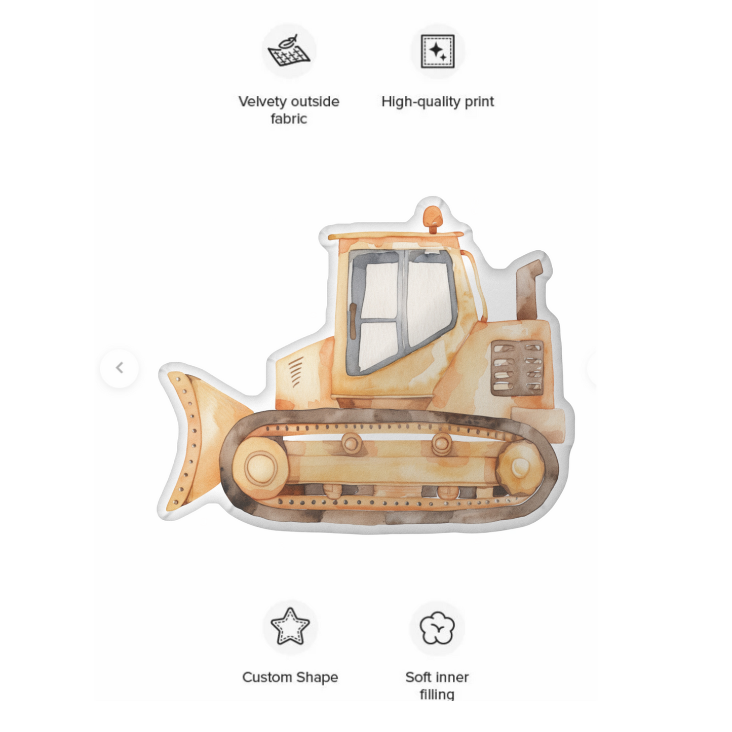 Bulldozer Shaped Pillow