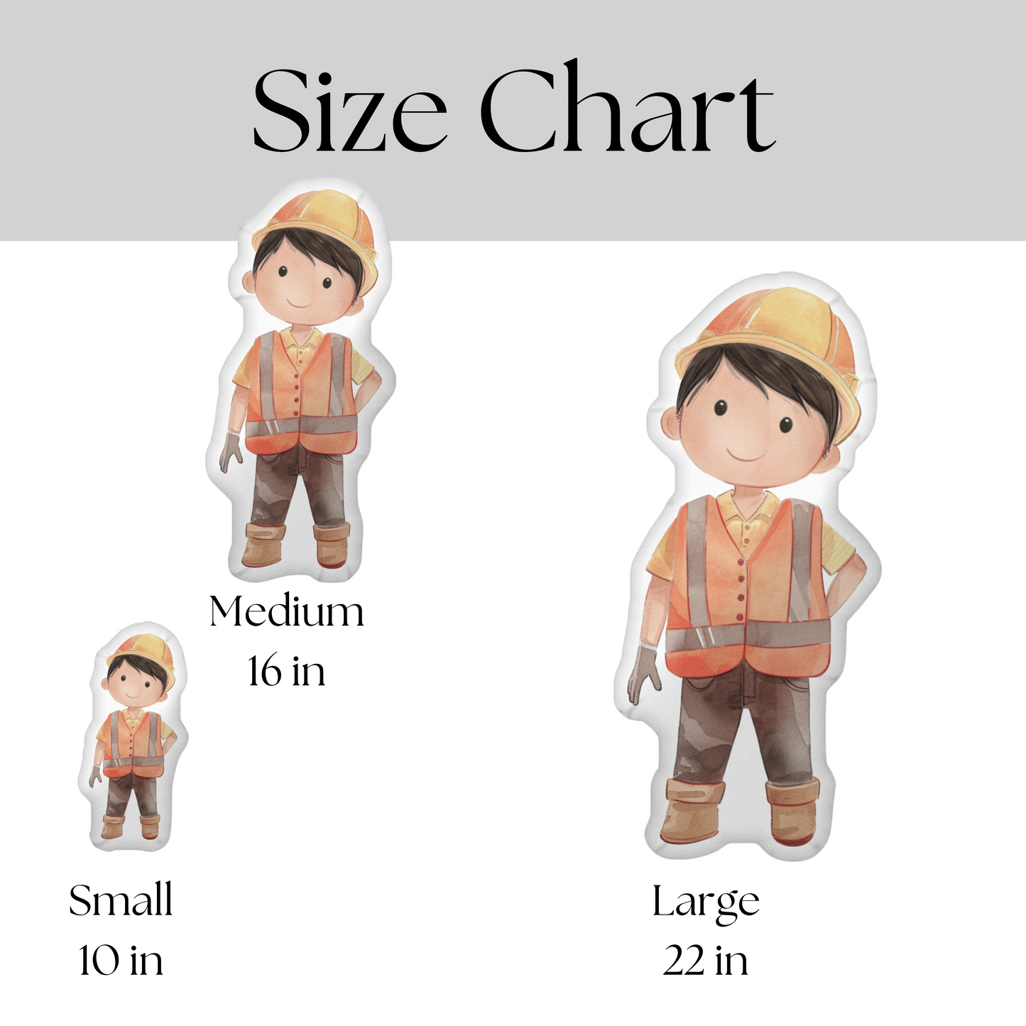 Little Jeffery Builder Buddy Shaped Pillow