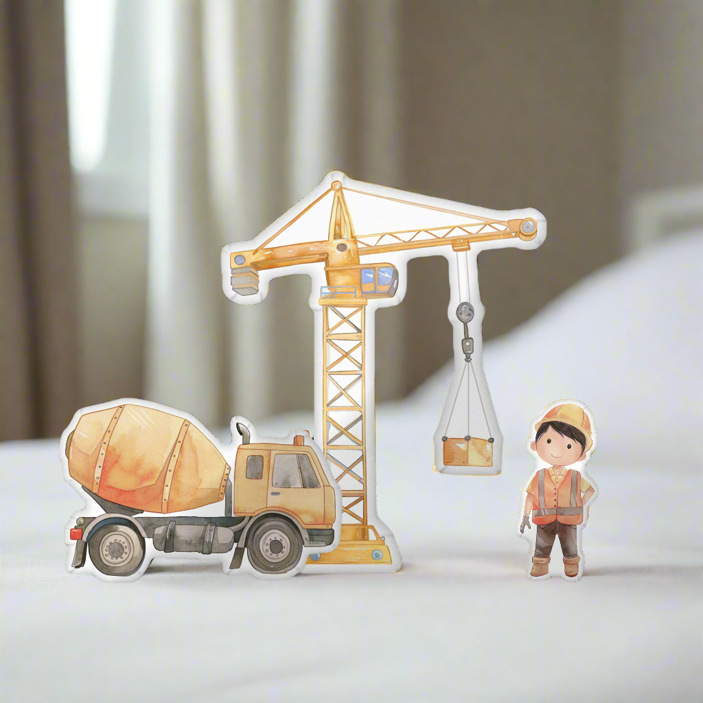 Little Jeffery Builder Buddy Shaped Pillow
