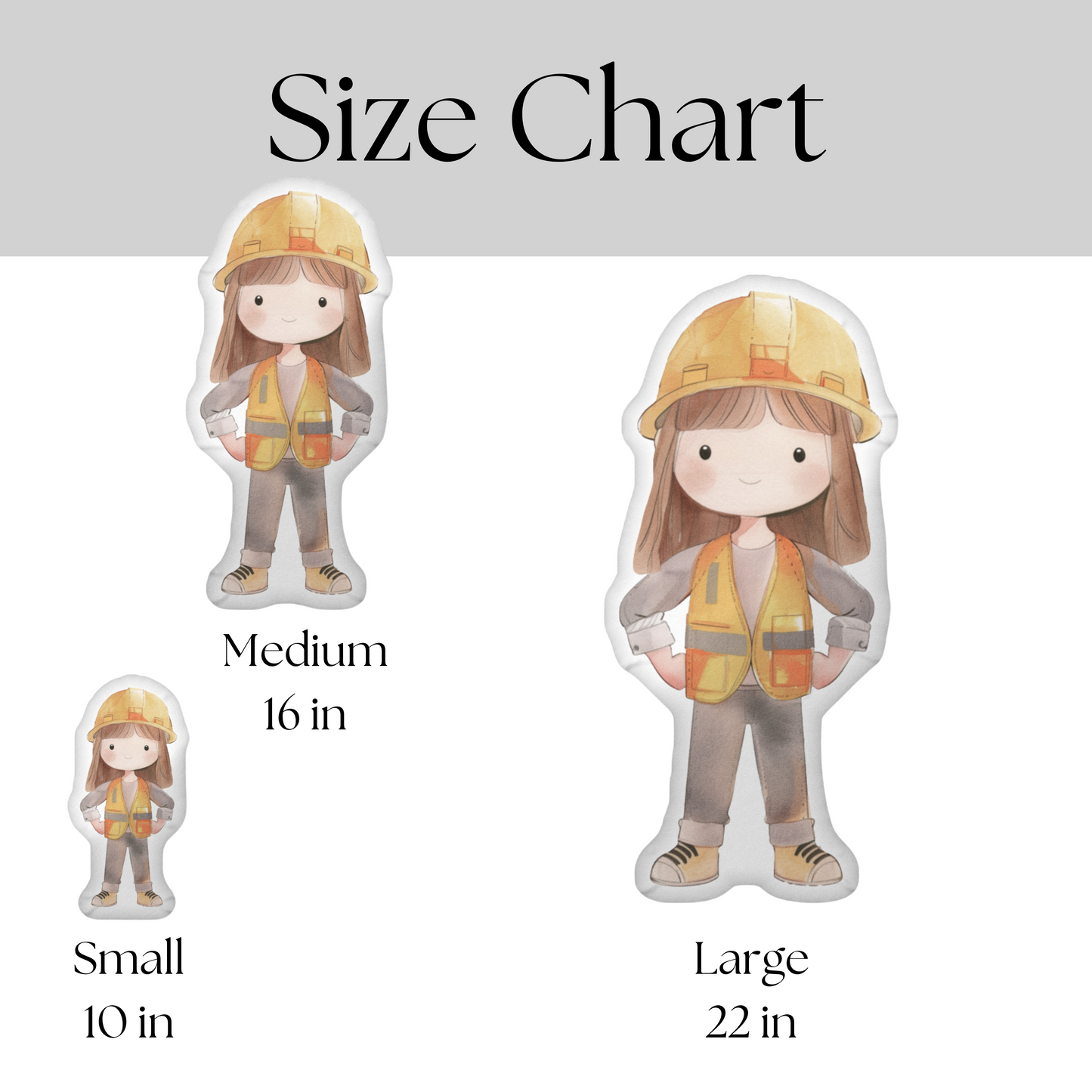 Little Jill Builder Buddy Shaped Pillow