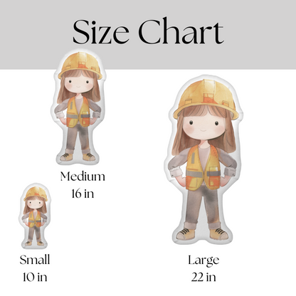 Little Jill Builder Buddy Shaped Pillow