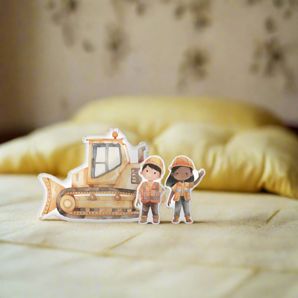 Little Jeffery Builder Buddy Shaped Pillow