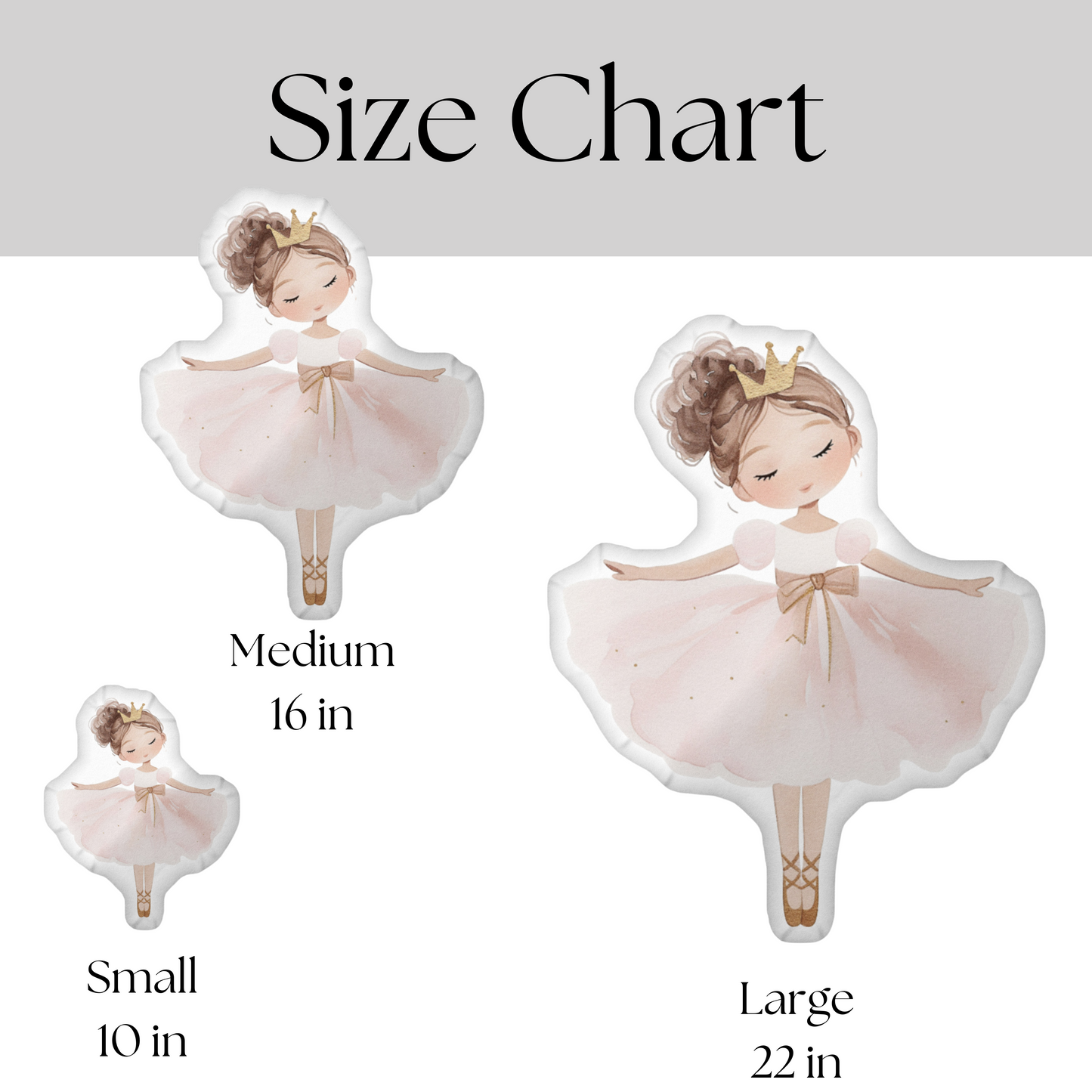 Lilly Princess Ballerina Shaped Pillow