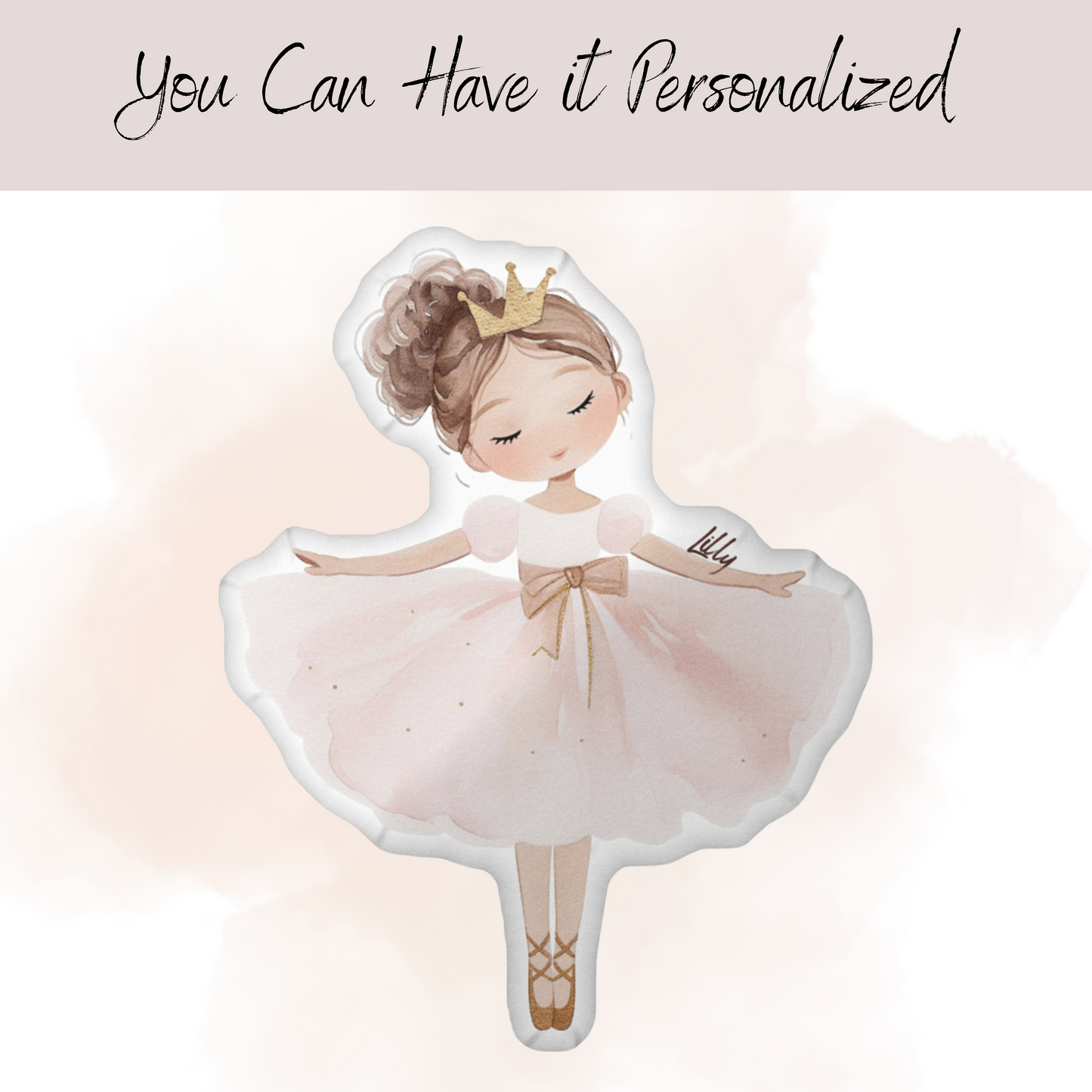 Lilly Princess Ballerina Shaped Pillow