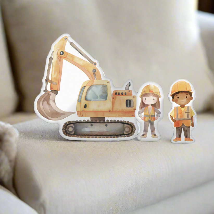 Little Jill Builder Buddy Shaped Pillow